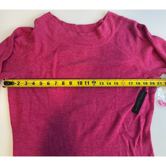 Sarah Spencer Women's Pink 100% Merino Wool Scoop Neck Sweater Size 2X - Picture 7 of 11